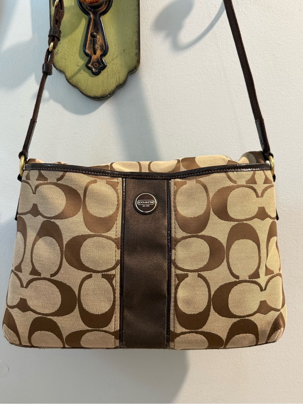 Coach Signature Fold over Tote